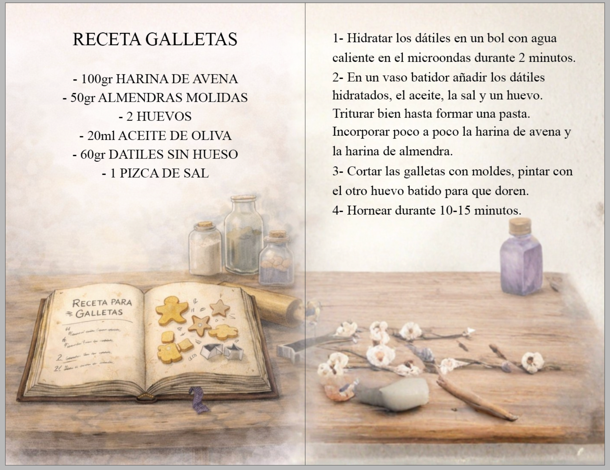 Receta de galletas de Leo Cuentos